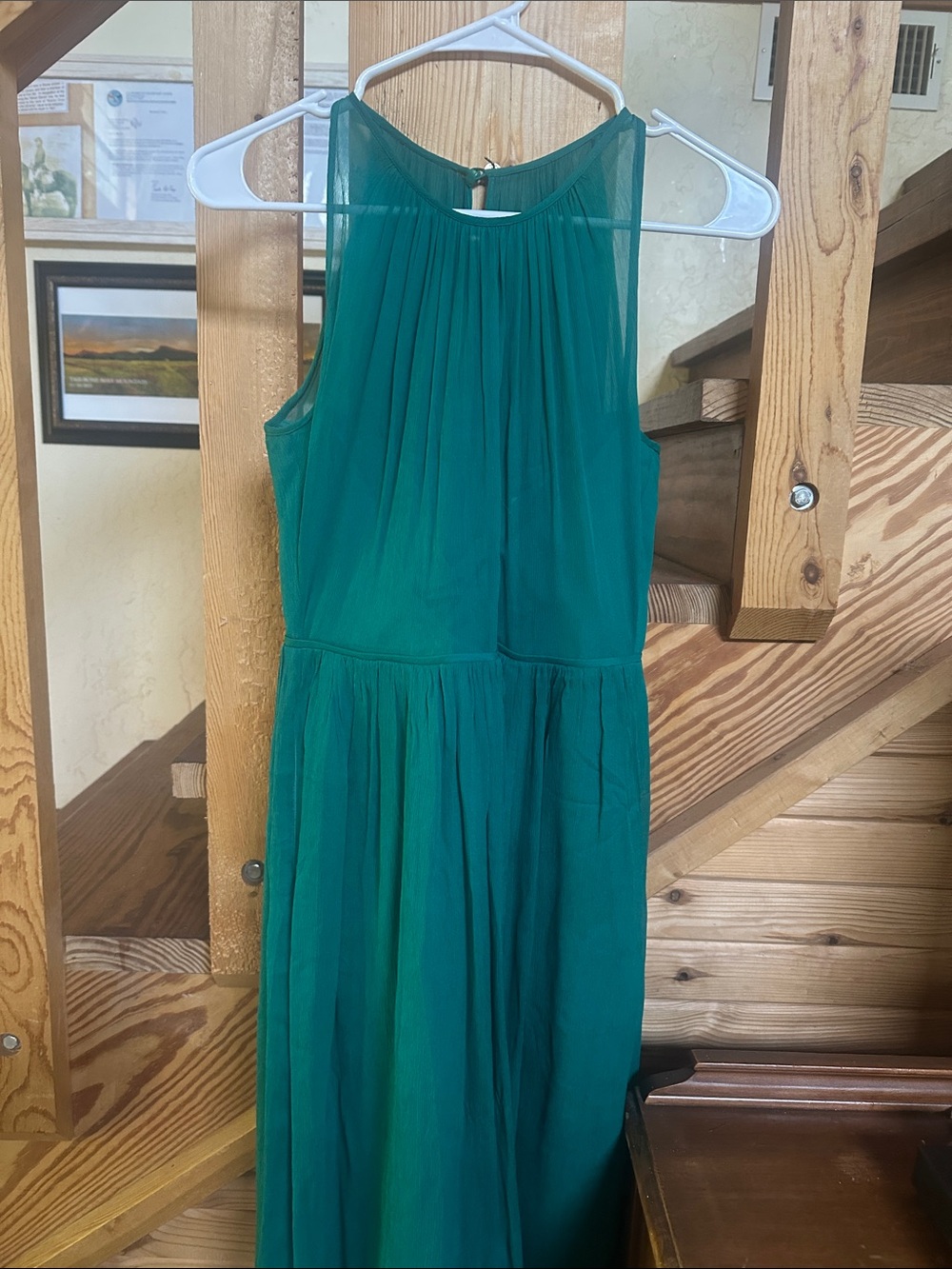 J. Crew Teal Green Sleeveless Maxi Dress